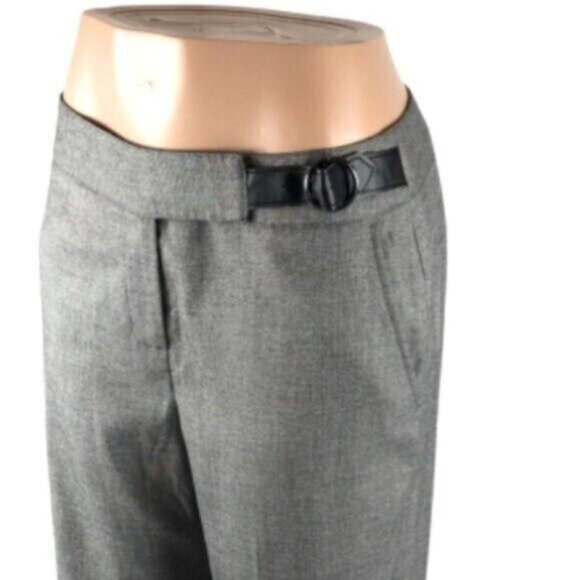 Bill Blass Grey High Rise Wide Leg Classic Trouser Pants Size 10 - Picture 6 of 10